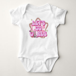Lass uns Western Cowgirl Baby gehen Strampler