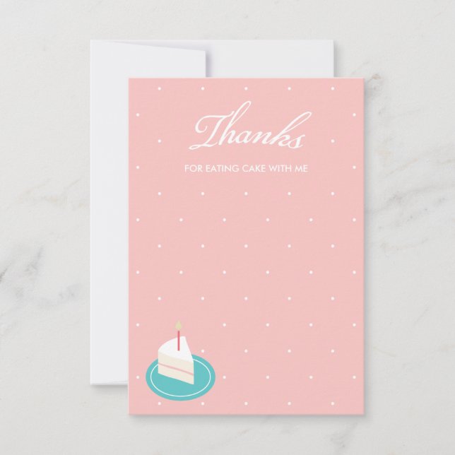 Lass Us Eat Cake Vielen Dank Notiz Einladung (Vorderseite)