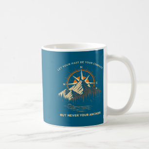 Lass Vergangenheit Kompass-Schädel-Anker motiviere Kaffeetasse