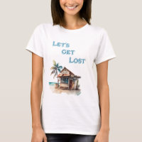 Lass verloren gehen tropische Insel Strand Bar Rei