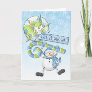 Lass Weihnachts-Grußkarten schneit Feiertagskarte