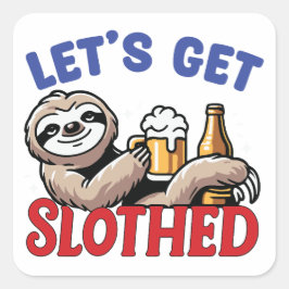 Lass wird locker quadratischer aufkleber