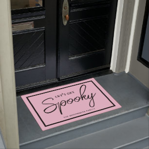 Lass wird sprichwörtlich modern pink und schwarz H Fußmatte
