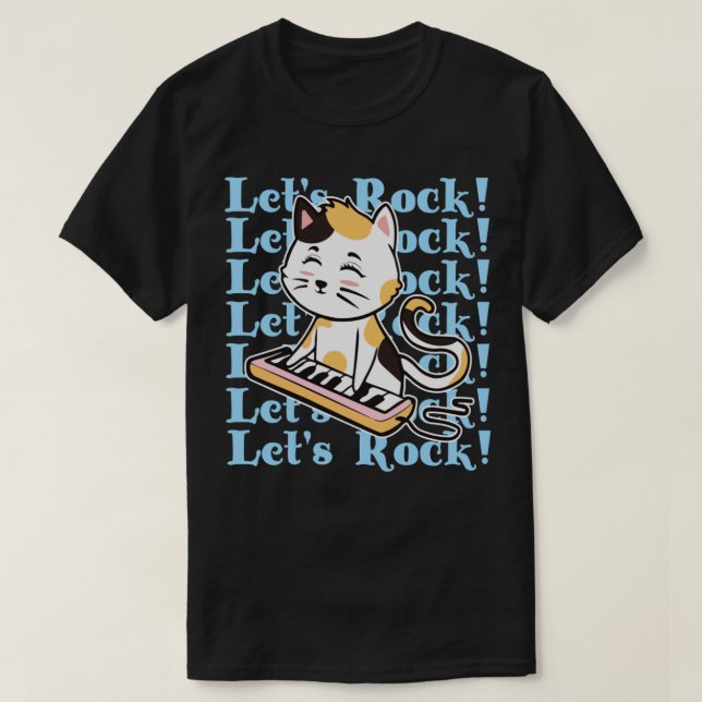 Lass&x27;s Rock! Essenzieller T - Shirt für Kitty  (Design vorne)