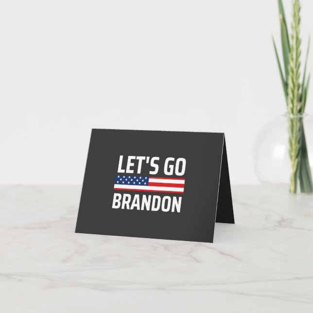 lass zu Brandon chant joe biden, lustige lass gehe Karte (Vorderseite)