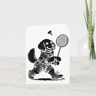 Lasse Badminton Player Shuttle Racket spielen Karte