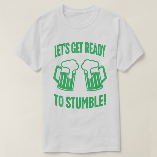 Lasse bereit zum Stumble Funny St Patrick's Day T-Shirt (Design vorne)