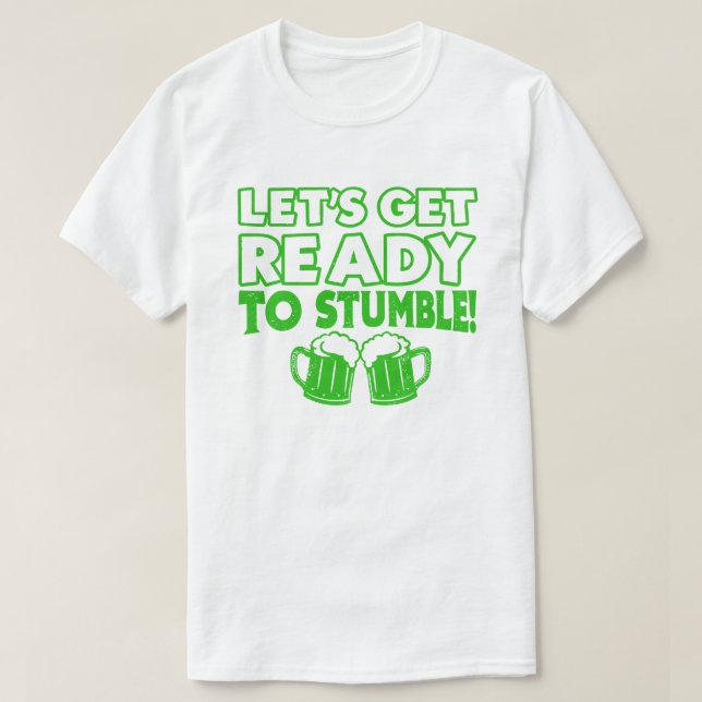 Lasse bereit zum Stumble Funny St Patrick's Day T-Shirt (Design vorne)