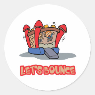 Lasse Burg Bounce Jump Runder Aufkleber