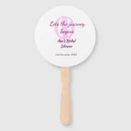 lasse die Reise beginnt Brautparty Name Button hin Fächer