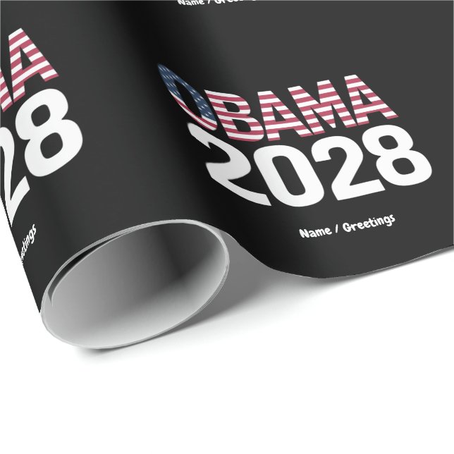 Lasse, dies zu beheben, Obama für Präsident 2028 Geschenkpapier (Rolleneckpunkt)