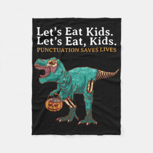 Lasse Eat Kids Dinosaur Zombie Trick Leckerei Dino Fleecedecke