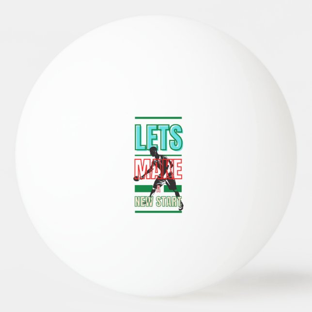 Lasse ein neues Pingpongpaddel zu starten Tischtennisball (Vorderseite)