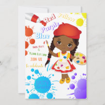 Lasse eine farbige andere Geburtstagseinladung (Gi