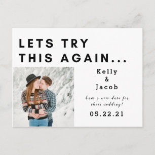 lasse erneut versuchen, das Datum zu ändern Postkarte