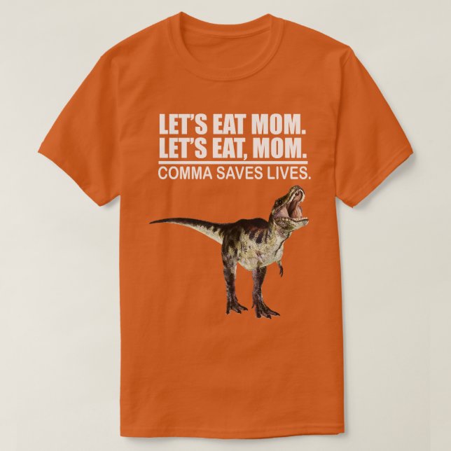 Lasse Essen Mama Komma Rette Lives Funny Punctuati T-Shirt (Design vorne)