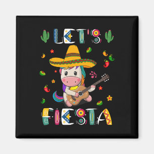 Lasse Fiesta Dancing Mexican Unicorn Cinco De Mayo Magnet