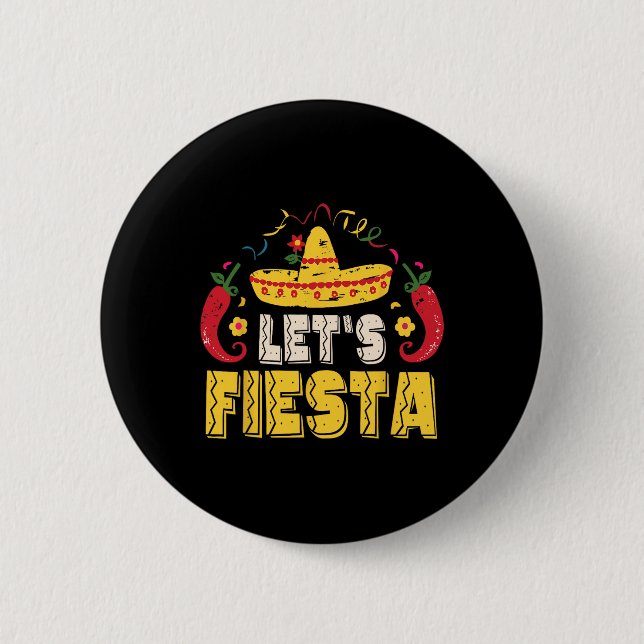 Lasse Fiesta Funny Cinco De Mayo Mexican Button (Vorderseite)