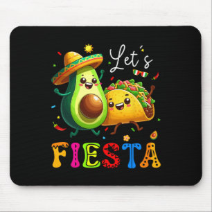 Lasse Fiesta Taco Avocado Funny Cinco De Mayo Mexi Mousepad