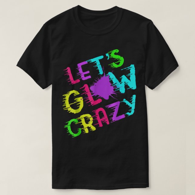 Lasse Glow Crazy Party Retro Neon 80er Rave Farbe  T-Shirt (Design vorne)