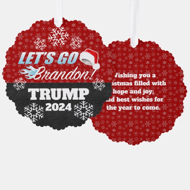 Lasse Go Brandon Trump 2024 Ornament Karte (Vorderseite/Rückseite)