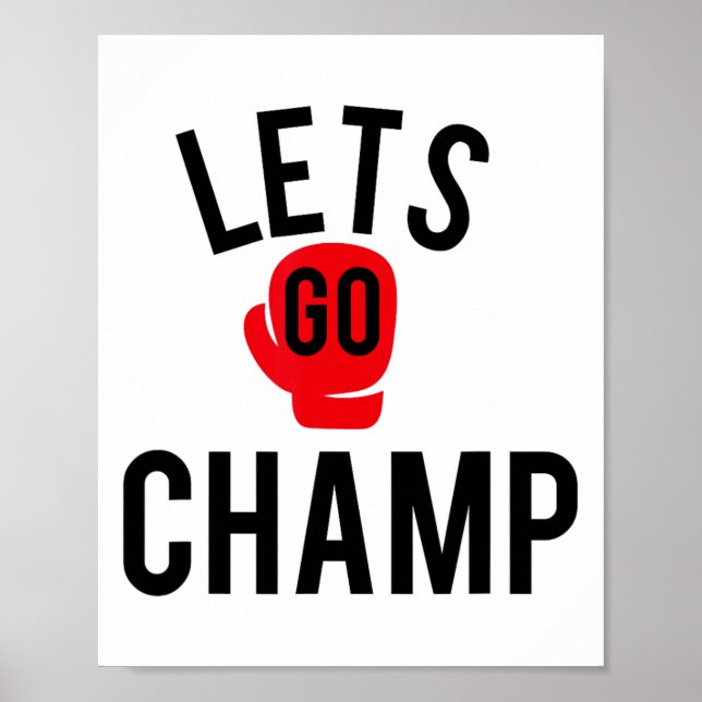 Lasse Go Champ Grafik Boxing Poster (Vorne)