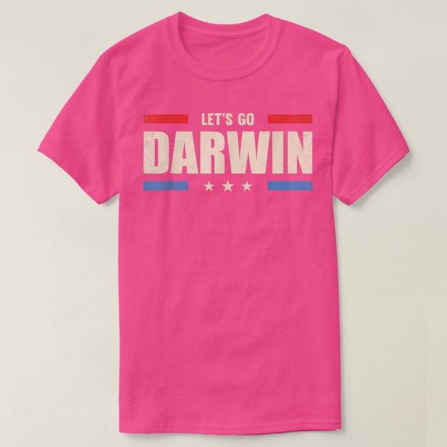 Lasse Go Darwin Sarcastic Sprichwort USA Flag Man  T-Shirt (Design vorne)