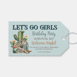 Lasse Go Girls Floral Cactus Party Survival Kit Geschenkanhänger