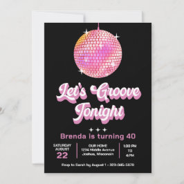 Lasse Groove 70er Thema jeden Geburtstag Einladung
