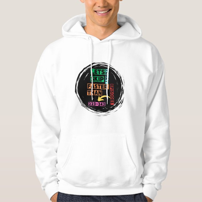 "Lasse heute überspringen" Funny Anime Hoodie (Vorderseite)