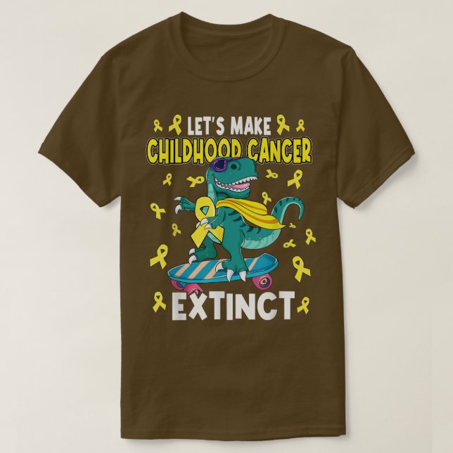 Lasse Krebs im Kindesalter aussterben lassen Dinos T-Shirt (Design vorne)