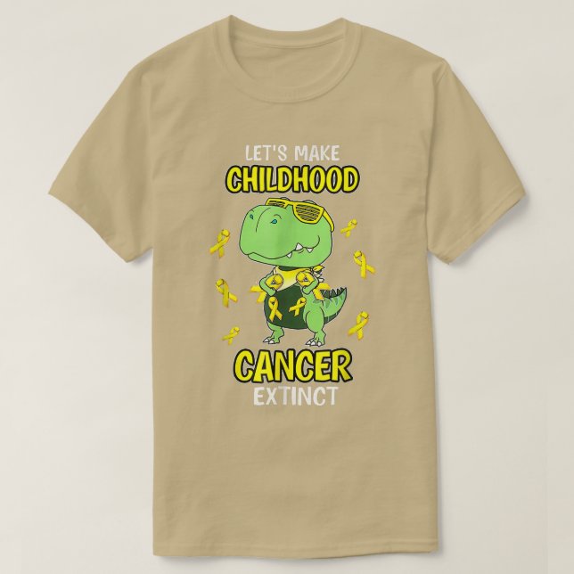 Lasse Krebs im Kindesalter aussterben lassen Dinos T-Shirt (Design vorne)