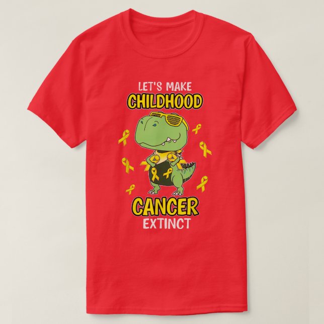 Lasse Krebs im Kindesalter aussterben lassen Dinos T-Shirt (Design vorne)