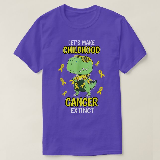 Lasse Krebs im Kindesalter aussterben lassen Dinos T-Shirt (Design vorne)