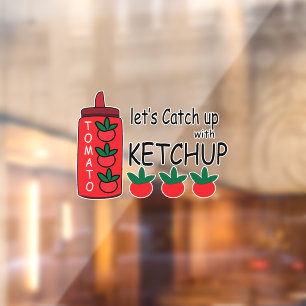 Lasse mit Ketchup Fast Food Restaurant einkaufen Fensteraufkleber