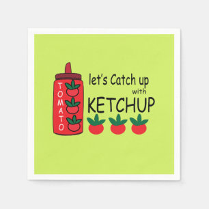 Lasse mit Ketchup-Party aufholen Serviette