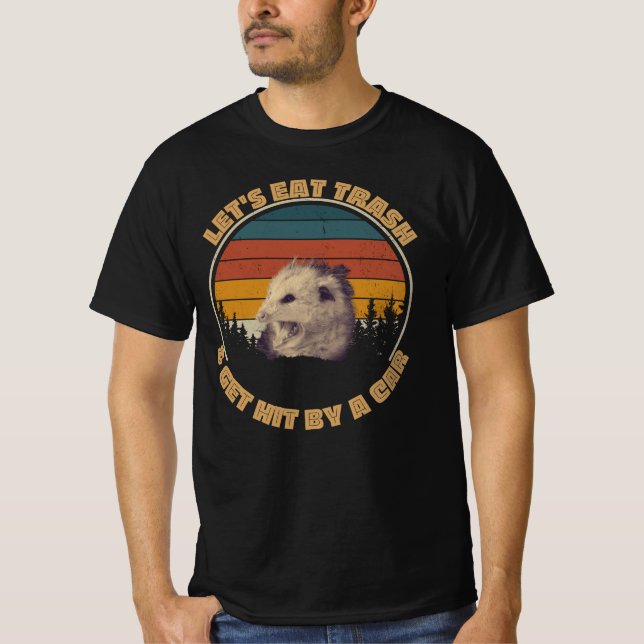 lasse Müll essen und von Autoverliebhabern getroff T-Shirt (Vorderseite)
