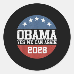 Lasse Obama für Präsident 2028 Politisch P Runder Aufkleber