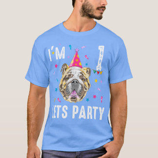 Lasse Party 1. Geburtstag mit Bulldogge T-Shirt