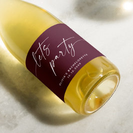 Lasse Party. Burgundy-Bachelorette