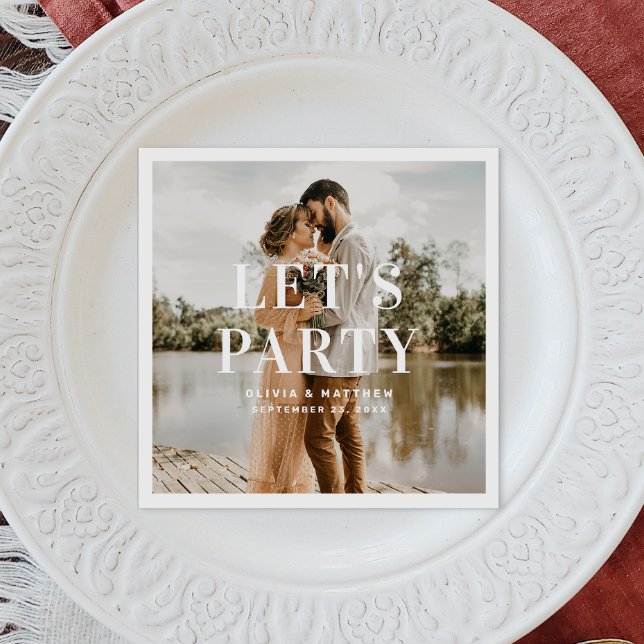 Lasse Party. Moderne minimalistische Typografie-Ho Serviette (Von Creator hochgeladen)