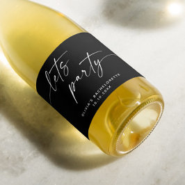 Lasse Party. Schwarz-Schrift-Bachelorette