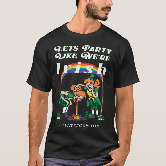 Lasse Party wie wir irisch sind - Regenbogenfot au T-Shirt (Vorderseite)