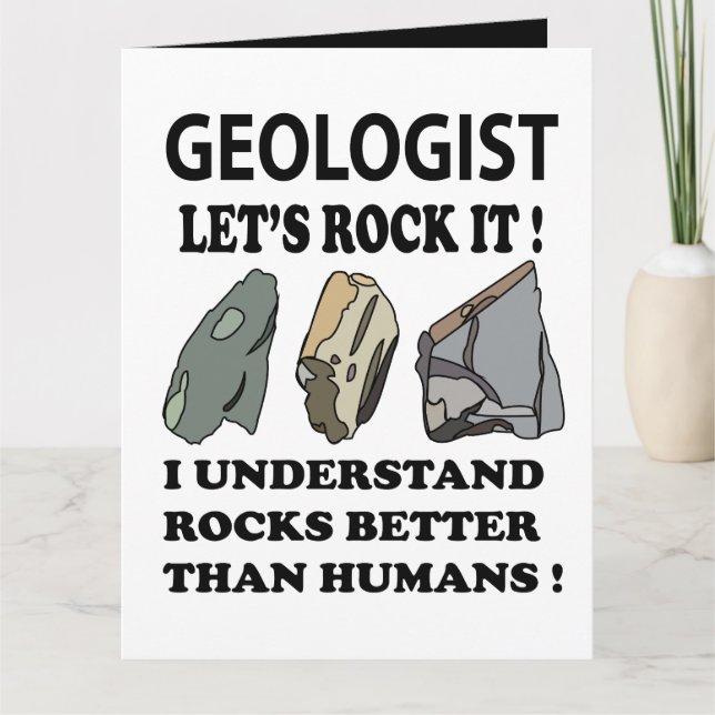 Lasse Rock IT Geologist Grußkarte Karte (Vorderseite)