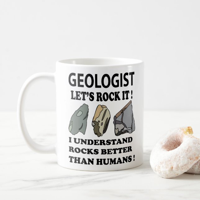 Lasse Rock IT Geologist Kaffeetasse (Mit Donut)