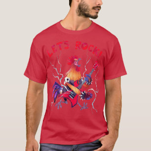 Lasse Rock Rooster, der Heavy Metal Gitarre spielt T-Shirt