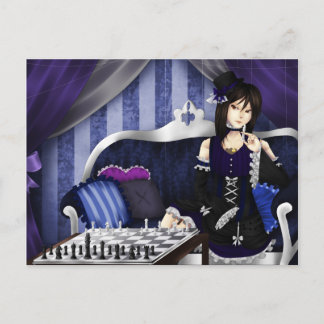 Lasse Schach spielen Postkarte