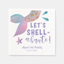 Lasse Shellabrate Mermaid Birthday Party Serviette