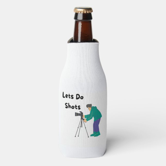 Lasse Shots mit einem Fotografen auf einem Flaschenkühler (Flaschenvorderseite)