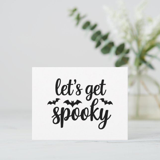 Lasse sich ein tolles Halloween-Fledermäuse-Grafik Postkarte (Stehend Vorderseite)